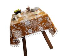 SELVFZ Luxury Flower Tablecloth Waterproofie Polyester Fabric Table Cover For Dining Office Party Decoration Cloth Elegant Blue Tablecloth For Dining