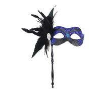 SELVFZ Masquerade Halloween Christmas For Couples Women Mardi Gras-Masks With Stick Mardi Gras-masks