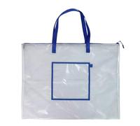 SELVFZ Mesh Project Bag Clear Mesh Poster Organizers Bag with Carry Handle Artist Carry Bag for Kid Artist Painter Travel Friendly Document Storage