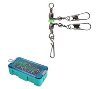SELVFZ Metal Balls Bearing Squid Jigs Fishing Swivels Luminously Fishing Swivels Connector Rolling Sea Fishing Swivels Easy To Use Balls Bearing Squid Jig Fishing Swivels