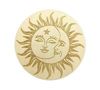 SELVFZ Metaphysical Ornaments Wooden Board Divination Pendulum For Sun Moon Energy Carve Board Wooden Divination Pendulum Sun Moon Energy Carve