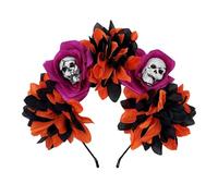 SELVFZ Mexicans Rose Crown Garlands Flower Headband Skeleton Florals Headband Halloween Dias Des Los Muerto Party Costume Day Of The Deads Headpiece