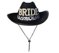 SELVFZ Mrs Cowgirl Hat For Bridal Party Bride Fedora Cowboy Hats For Women Bachelorette Party Hats Bridal Props Bride Cowboy Bachelorette