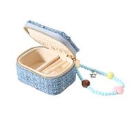 SELVFZ Multifuntional Travel Organizers Jewelry Protections Case Fabric Texture for Bracelets and Other Accessories Handmade Jewelry Organizers