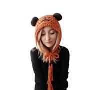 SELVFZ Oversized Bear Hat New Year Winter Party Decorations Festive Stage Shows Long Ear Oversized Hats Headdress Children's Knit Hats