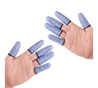 SELVFZ Pack Of 10 Cut Resistant Anti Slip Protective Finger Sleeves For Gardening Woodworking And Industrial Use HPPE Materials HPPE Polyethylene Work Gear