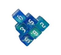 SELVFZ Pack Of 6 Assorted Color Rounded Corner 16mm Dices Cubes With Large Number Kids Acrylic 6 Sided Educational Dices Set Educational Acrylic