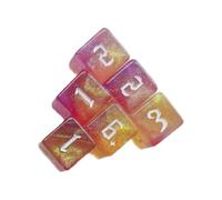 SELVFZ Pack Of 6 Assorted Color Rounded Corner 16mm Dices Cubes With Large Number Kids Acrylic 6 Sided Educational Dices Set Educational Acrylic