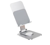 SELVFZ Phone Holder Angles Adjustable Foldable Cellphone Tablet Cradles Stand Tabletop Phone Holder 360 Degree Rotating Office Desk Stand Aluminum
