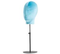 SELVFZ Pinnable Stand with Retractable Metal Base Velvets Mannequin Head Model Hat and Wigs Display Rack Hairpiece Holder Hair Salon Display