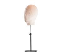 SELVFZ Pinnable Stand with Retractable Metal Base Velvets Mannequin Head Model Hat and Wigs Display Rack Hairpiece Holder Hair Salon Display