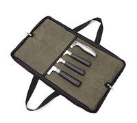 SELVFZ Portable Chef Bag 4 Slots Waxed Canvas for Case Kitchen Home Household Easy to Use and Clea Protector