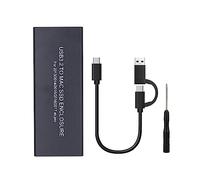 SELVFZ Portable SSD Case- Enclosure For Book Air USB 3.2 To NVMEExpress/AHCI For Fast- Data Transfer Portable SSD Case- Enclosure For Book Air