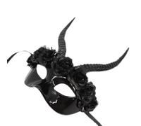 SELVFZ Scary Horns Half Face Masquerade Devils Mardi Gras Halloween Party Carnivals Mardi Gras Halloween Masquerade Scary Horns Half Face
