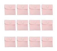 SELVFZ Set of 12 Practical Flannel Jewelry Pouches Soft Jewelry Storage and Display Pouches for Travel and Everyday Use Wedding Favor Bag