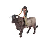 SELVFZ Simulation Animal Model Spanish Matador Bullfight Wild Knight Cattle Figures Decoration Collection Toy For Children Educational Realistic Animal Figurines Simulated Poultry Action Figure Dog