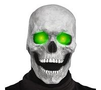 SELVFZ Skeleton Scary Skull Full For Head Cosplay Costumes Halloween Masquerade Party Glow Helmet For Women Men Skeleton Headgear Realistic Cosplay Props