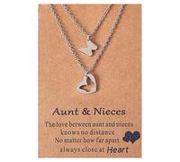 SELVFZ Stainless Steel Hollow Butterfly Charm Necklace Elegant Parent-child Card Necklace Jewelry Minimalist Clavicle Chain