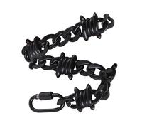 SELVFZ Stylish Acrylic Chain Lock Pendant Necklace For Men Women Hip Hop Accessories Punk Barbed Choker Fashion Accessory