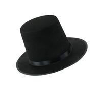 SELVFZ Stylish Black Tall Hat With Ribbon Belt For Victorian Costume Event Halloween Party Gathering Dressingup Headwear Costume Hat
