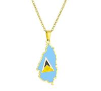 SELVFZ Stylish Map Pendant Necklace Trendy Choker Neck Jewelry Alloy For Travel Enthusiasts Adjustable Chain Length Necklace