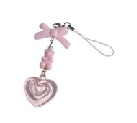 SELVFZ Stylish Phone Charm Long Lasting Bowknot Pendant Fashion Phone Accessory Acrylic Bag Pendant for Any Occasion Bag Charm