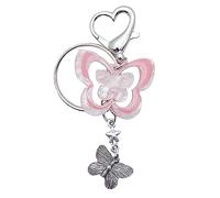 SELVFZ Sweet Cool Butterfly Pendant Keyring Fashion Keychain Acrylic Charm Car Keyring Bag Pendant Handbag Accessories Bag Pendant Charm Keychain Decoration