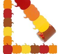 SELVFZ Thanksgiving Pumpkin Border Trim Wall Sticker 32.8ft Length for Chalkboards Bulletin Boards Notice Board Decoration Paper Borders