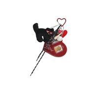 SELVFZ Trendy Large Heart Cats Themed Photo Card Holder Keychain Charm Pendant for Fashionable Women Ladies and Cats Lovers