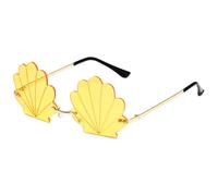 SELVFZ Trendy Rimless Shell Sun Glasses With Metal Legs For Comfortable Wear Music Festival And Special Event Eyeglasses Frameless Eyewears