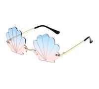 SELVFZ Trendy Rimless Shell Sun Glasses With Metal Legs For Comfortable Wear Music Festival And Special Event Eyeglasses Frameless Eyewears