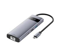 SELVFZ Type C 6/7/8 In1 Hubs 4K HDTV PD100W USB Ethernet Adapter For Pad And Smartphones Gigabit Ethernet Port Hubs