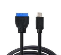 SELVFZ USB C Male To IDC20P Female Adapter Cable 20Pin Extension Cable 5Gbps Data Cable For Computer Motherboard Accessories Fast Charging Cable
