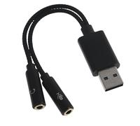 SELVFZ USB To 3.5mm Adapter USB Sound Card With 3.5mm Converter For Headset PC Laptop Linux Desktops