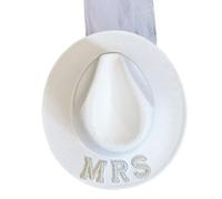 SELVFZ White Elegant Cowgirl Hat Bride Wedding Photo Costume Props Outdoor Women Girl Hat Cowboy Caps