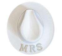 SELVFZ White Elegant Cowgirl Hat Bride Wedding Photo Costume Props Outdoor Women Girl Hat Cowboy Caps