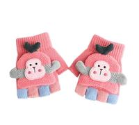 SELVFZ Winter Knitting Gloves Warm Child Cover Half Finger Gloves Thicken Outdoor Ski Gloves Cartoon Animal Design Half Finger Gloves Kids Half Finger Gloves Boys Half Finger Gloves Youth Half Bike