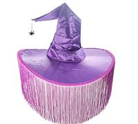 SELVFZ Witches Hats For Women Halloween Witches Hat With Spiders Cobweb Decors Carnivals Cosplays Halloween Witches Hat Adult Witches Wizard Cosplays Costume For Women