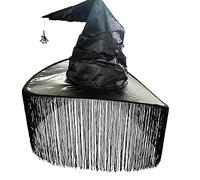 SELVFZ Witches Hats For Women Halloween Witches Hat With Spiders Cobweb Decors Carnivals Cosplays Halloween Witches Hat Adult Witches Wizard Cosplays Costume For Women