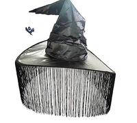 SELVFZ Witches Hats For Women Halloween Witches Hat With Spiders Cobweb Decors Carnivals Cosplays Halloween Witches Hat Adult Witches Wizard Cosplays Costume For Women