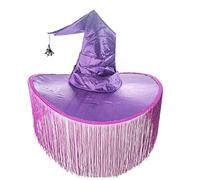 SELVFZ Witches Hats For Women Halloween Witches Hat With Spiders Cobweb Decors Carnivals Cosplays Halloween Witches Hat Adult Witches Wizard Cosplays Costume For Women
