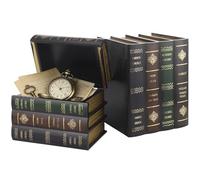Selvotran 2 PCS Decorative Vintage Book Boxes, Faux Literary Storage Case Set, Hidden Book Organizer, Antique Style Faux Library Decor for Shelf, Table, Entryway, Living Room, Office, Cafe, Hotel