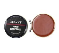 Selvyt Premium Leather Wax Polish - Made with Beeswax - 50ml Tin-Light Brown