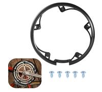 Selxran 1 PCS Bicycle Chain Wheel Protector Professional Bike Chain Guard Protector Bicycle Sprocket Cover with 5 Screws Cover Accessories for Mountain Bike, Black,5 Holes 48T
