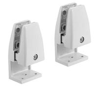 SEM02 2pcs Slim Edge-mount Brackets for Desk Top Privacy Screens/Dividers - White