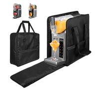 Semaho Carrying Bag for Ninja Slushie Machine FS301/FS300, Outdoor Hard Bottom Travel Bag with Padded Protection - Black 600D Oxford Storage Case for Frozen Drink Maker, Side Opening for Your Machine