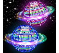 semai 2 Pack Flying Orb Ball - LED 360° Rotating Boomerang Hover Ball, UFO Smart Sensor Flying Spinner Mini Drone, Magic Flying Ball Toys, Cool Stuff Gifts for Kids Boys Girls Aged 6+ (Pink&Blue)