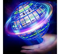 semai Flying Ball Toy for Kids, Hand Operated Flying Orb Ball, Hover Ball Boomerang Spinner, RGB LED Mini Drone, USB Rechargeable Indoor Outdoor Toy, Interactive Birthday for Boys Girls Age 6+, Blue