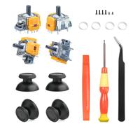 Semaiki 4 Pcs Replacement Joysticks for PS5 Controller Controller 3D Hall Effect Analog Sensor Joystick Module with Joysticks Cap PS5 Conrtoller Accessories Installation Tools