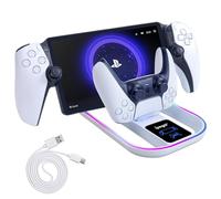 Semaiki PS5 Charging Dock Station for PS Portal Remote Player and PS5 Controller, RGB Light, USB-C Charging Cable